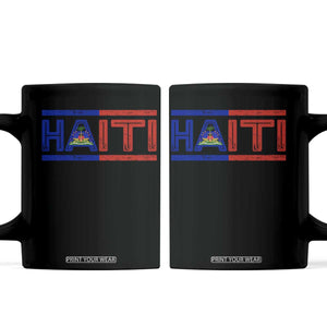 Haiti Flag Coffee Mug Vintage Haitian Pride Ayiti Roots