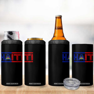 Haiti Flag 4 in 1 Can Cooler Tumbler Vintage Haitian Pride Ayiti Roots