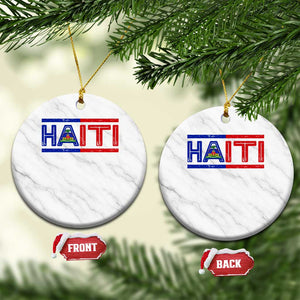 Haiti Flag Ceramic Ornament Vintage Haitian Pride Ayiti Roots