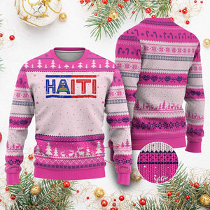 Haiti Flag Ugly Christmas Sweater Vintage Haitian Pride Ayiti Roots
