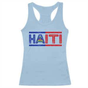 Haiti Flag Racerback Tank Top Vintage Haitian Pride Ayiti Roots