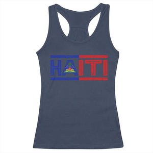 Haiti Flag Racerback Tank Top Vintage Haitian Pride Ayiti Roots