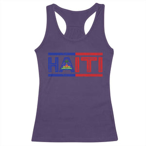 Haiti Flag Racerback Tank Top Vintage Haitian Pride Ayiti Roots