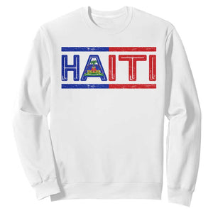 Haiti Flag Sweatshirt Vintage Haitian Pride Ayiti Roots