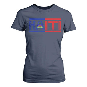 Haiti Flag T Shirt For Women Vintage Haitian Pride Ayiti Roots