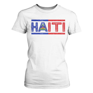 Haiti Flag T Shirt For Women Vintage Haitian Pride Ayiti Roots