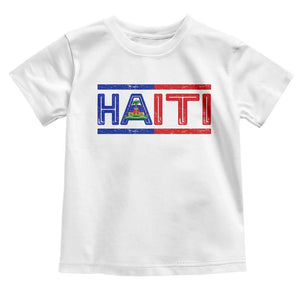 Haiti Flag Toddler T Shirt Vintage Haitian Pride Ayiti Roots