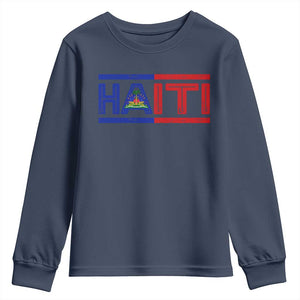 Haiti Flag Youth Sweatshirt Vintage Haitian Pride Ayiti Roots