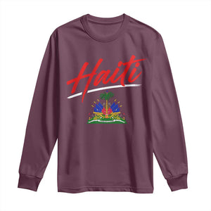 Retro Haiti Long Sleeve Shirt Haitian Gift Ayiti Roots