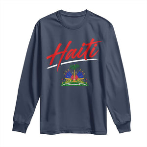 Retro Haiti Long Sleeve Shirt Haitian Gift Ayiti Roots
