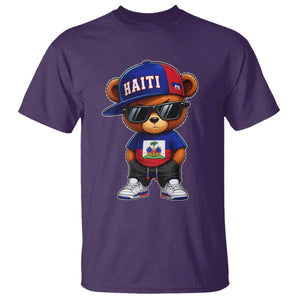 Cute Haiti T Shirt Hip Hop Teddy Bear Haitian Flag Ayiti Roots