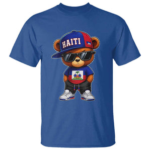 Cute Haiti T Shirt Hip Hop Teddy Bear Haitian Flag Ayiti Roots