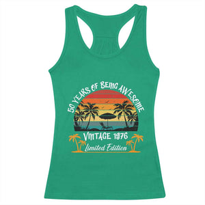 Vintage 50th Birthday Racerback Tank Top Retro 1976 Limited Edition 50 Year Old TS10 Irish Green Print Your Wear