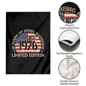 50th Birthday Garden Flag Vintage 1976 50 Year Old Birthday USA Flag TS10 Print Your Wear