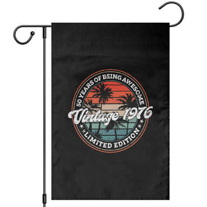 50th Birthday Gifts Garden Flag Vintage 1976 50 Year Old Birthday TS10 Black Print Your Wear