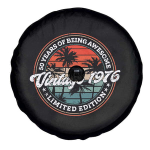 50th Birthday Gifts Spare Tire Cover Vintage 1976 50 Year Old Birthday TS10 Print Your Wear