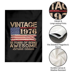 Vintage 1976 Birthday Garden Flag 50 Years Of Being Awesome USA Flag TS10 Print Your Wear