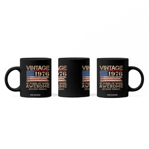 Vintage 1976 Birthday Coffee Mug 50 Years Of Being Awesome USA Flag TS10 Print Your Wear