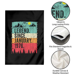 Vintage 1976 Birthday Garden Flag Retro 50th Birthday Gifts 50 Years Old TS10 Print Your Wear