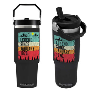 Vintage 1976 Birthday Flip Straw Tumbler Retro 50th Birthday Gifts 50 Years Old TS10 One Size: 30 oz Black Print Your Wear