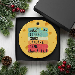 Vintage 1976 Birthday Ceramic Ornament Retro 50th Birthday Gifts 50 Years Old TS10 1pc Yellow Cheese Print Your Wear
