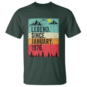 Vintage 1976 Birthday T Shirt Retro 50th Birthday Gifts 50 Years Old TS10 Dark Forest Green Print Your Wear