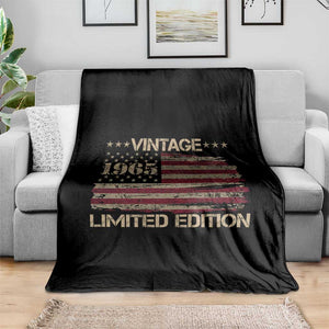 Vintage 1965 Birthday Throw Blanket Limited Edition Retro American Flag TS10 Print Your Wear