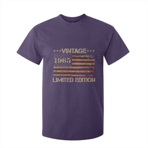 Vintage 1965 Birthday T Shirt For Kid Limited Edition Retro American Flag TS10 Purple Print Your Wear