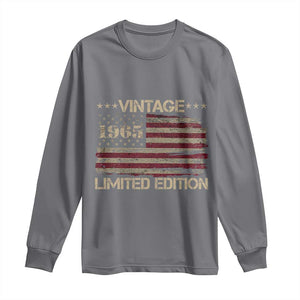 Vintage 1965 Birthday Long Sleeve Shirt Limited Edition Retro American Flag TS10 Charcoal Print Your Wear