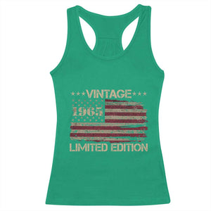 Vintage 1965 Birthday Racerback Tank Top Limited Edition Retro American Flag TS10 Irish Green Print Your Wear