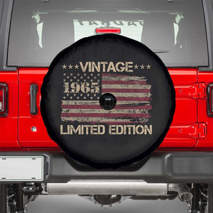 Vintage 1965 Birthday Spare Tire Cover Limited Edition Retro American Flag TS10 Black Print Your Wear