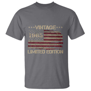 Vintage 1965 Birthday T Shirt Limited Edition Retro American Flag TS10 Charcoal Print Your Wear