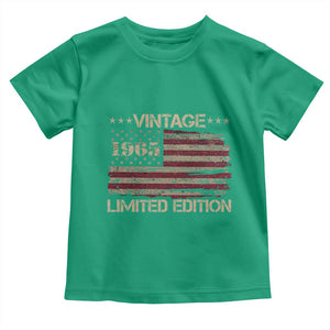 Vintage 1965 Birthday Toddler T Shirt Limited Edition Retro American Flag TS10 Irish Green Print Your Wear