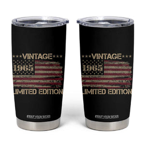 Vintage 1965 Birthday Tumbler Cup Limited Edition Retro American Flag TS10 Black Print Your Wear