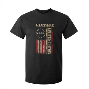 Vintage 1965 Birthday T Shirt For Kid Retro American Flag Limited Edition TS10 Black Print Your Wear