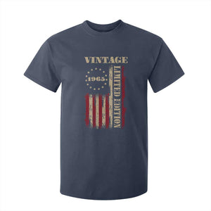 Vintage 1965 Birthday T Shirt For Kid Retro American Flag Limited Edition TS10 Navy Print Your Wear