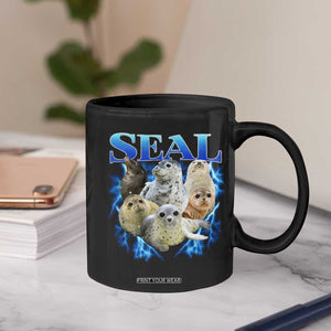 Baby Seals Coffee Mug Retro Sea Dog Bootleg Vintage Graphic 90s TS10 Print Your Wear