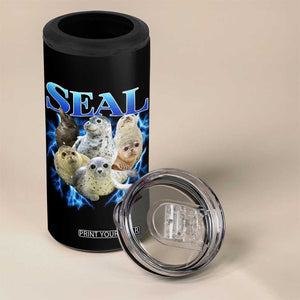 Baby Seals 4 in 1 Can Cooler Tumbler Retro Sea Dog Bootleg Vintage Graphic 90s TS10 Print Your Wear