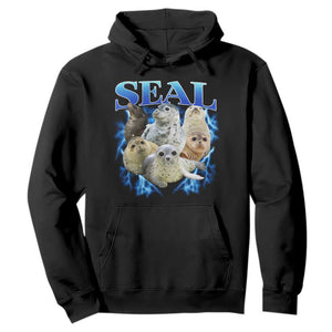 Baby Seals Hoodie Retro Sea Dog Bootleg Vintage Graphic 90s TS10 Black Print Your Wear