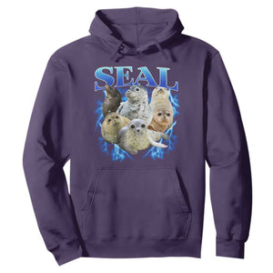 Baby Seals Hoodie Retro Sea Dog Bootleg Vintage Graphic 90s TS10 Purple Print Your Wear