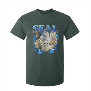 Baby Seals T Shirt For Kid Retro Sea Dog Bootleg Vintage Graphic 90s TS10 Dark Forest Green Print Your Wear