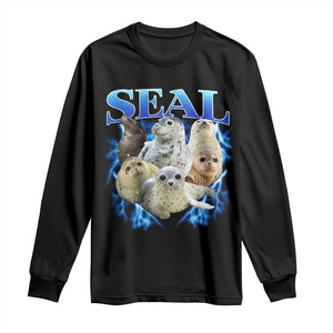 Baby Seals Long Sleeve Shirt Retro Sea Dog Bootleg Vintage Graphic 90s TS10 Black Print Your Wear