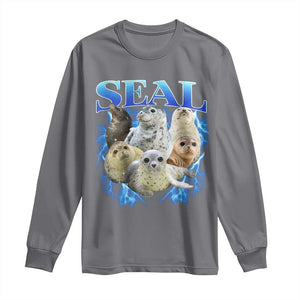 Baby Seals Long Sleeve Shirt Retro Sea Dog Bootleg Vintage Graphic 90s TS10 Charcoal Print Your Wear