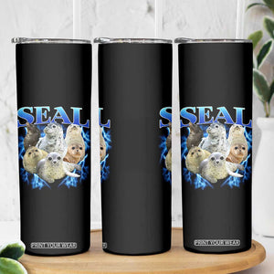 Baby Seals Skinny Tumbler Retro Sea Dog Bootleg Vintage Graphic 90s TS10 Print Your Wear