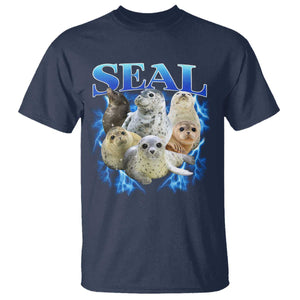 Baby Seals T Shirt Retro Sea Dog Bootleg Vintage Graphic 90s TS10 Navy Print Your Wear
