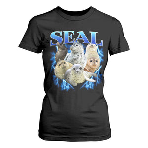 Baby Seals T Shirt For Women Retro Sea Dog Bootleg Vintage Graphic 90s TS10 Black Print Your Wear