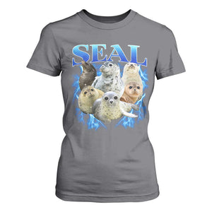Baby Seals T Shirt For Women Retro Sea Dog Bootleg Vintage Graphic 90s TS10 Charcoal Print Your Wear