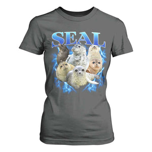 Baby Seals T Shirt For Women Retro Sea Dog Bootleg Vintage Graphic 90s TS10 Dark Heather Print Your Wear