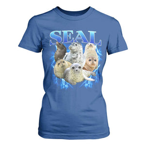 Baby Seals T Shirt For Women Retro Sea Dog Bootleg Vintage Graphic 90s TS10 Royal Blue Print Your Wear