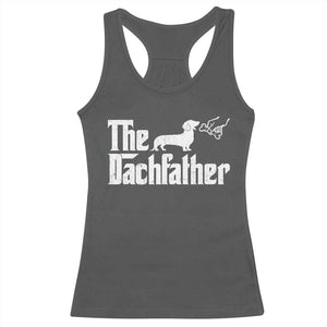 Funny Wiener Dog Dad Racerback Tank Top The Dachshund Fathers Day Gifts For Dog Lovers TS10 Dark Heather Print Your Wear